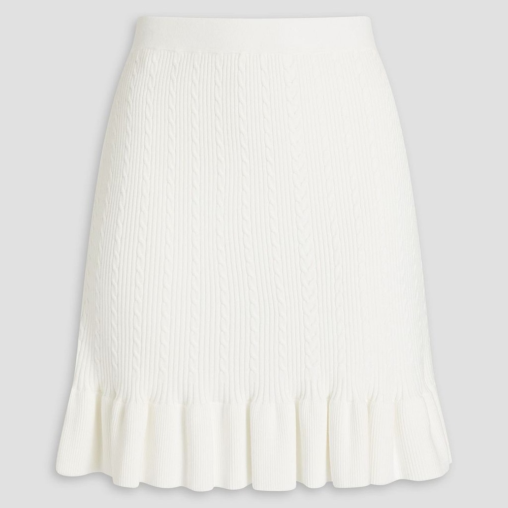 SANDRO Cable-Knit Mini Skirt